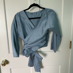 Baby Blue Lauren Winter silk shirt